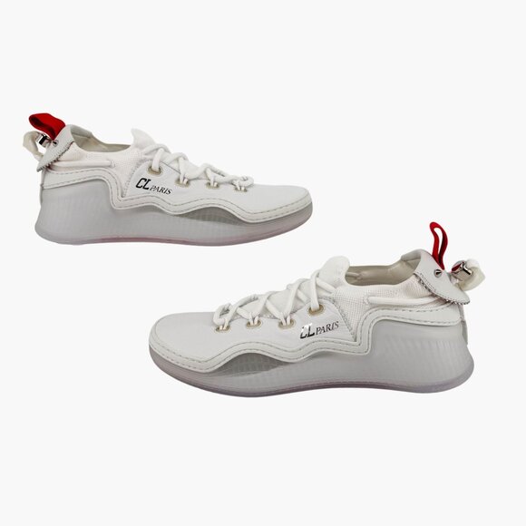 Christian Louboutin Arpoador White Drawstring Sneakers Size 39 US 9 Women 6958 - Picture 9 of 15